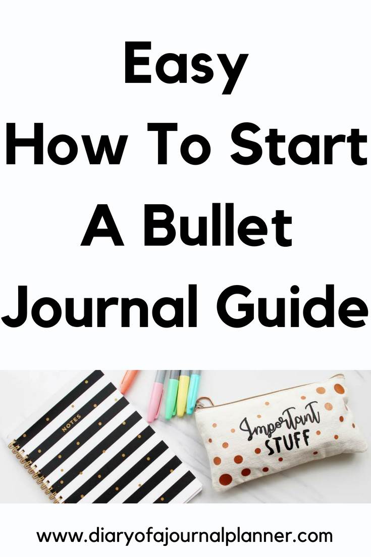 Easy guide to start a bullet journal #bulletjournal #bujo #journaling #planning