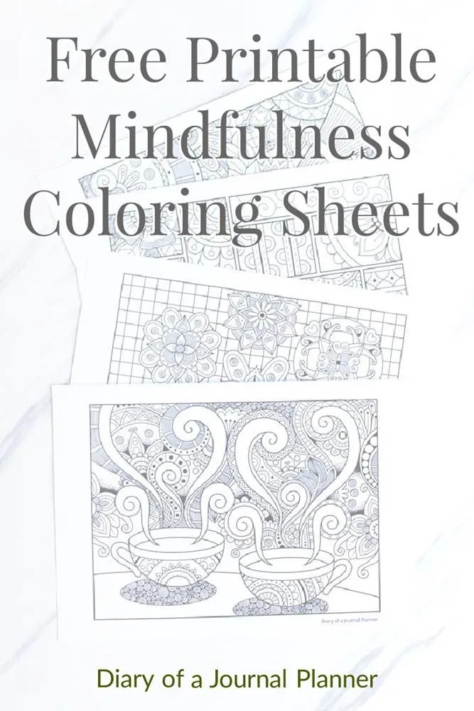 Mindfulness colouring pdf book