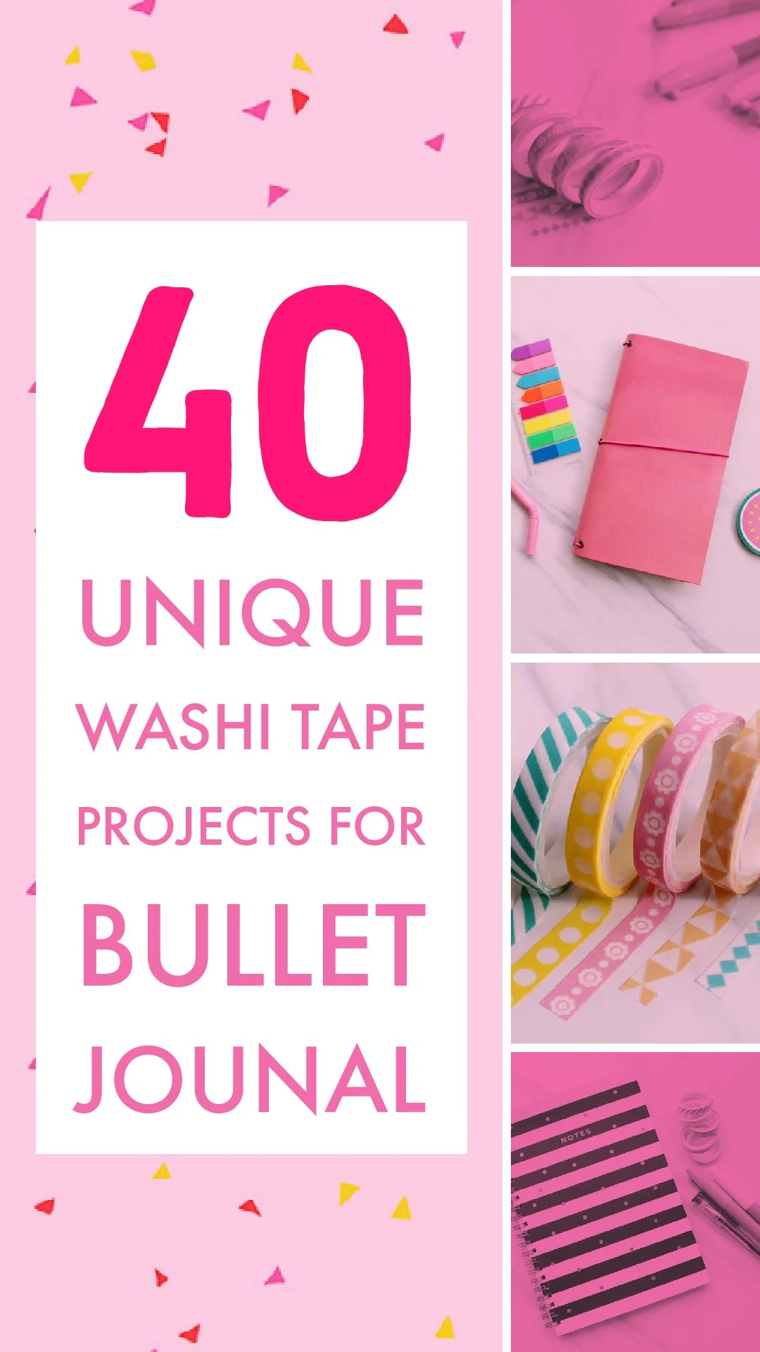 Amazing washi tape bullet journal projects for you to use your washi collection on your bujo.