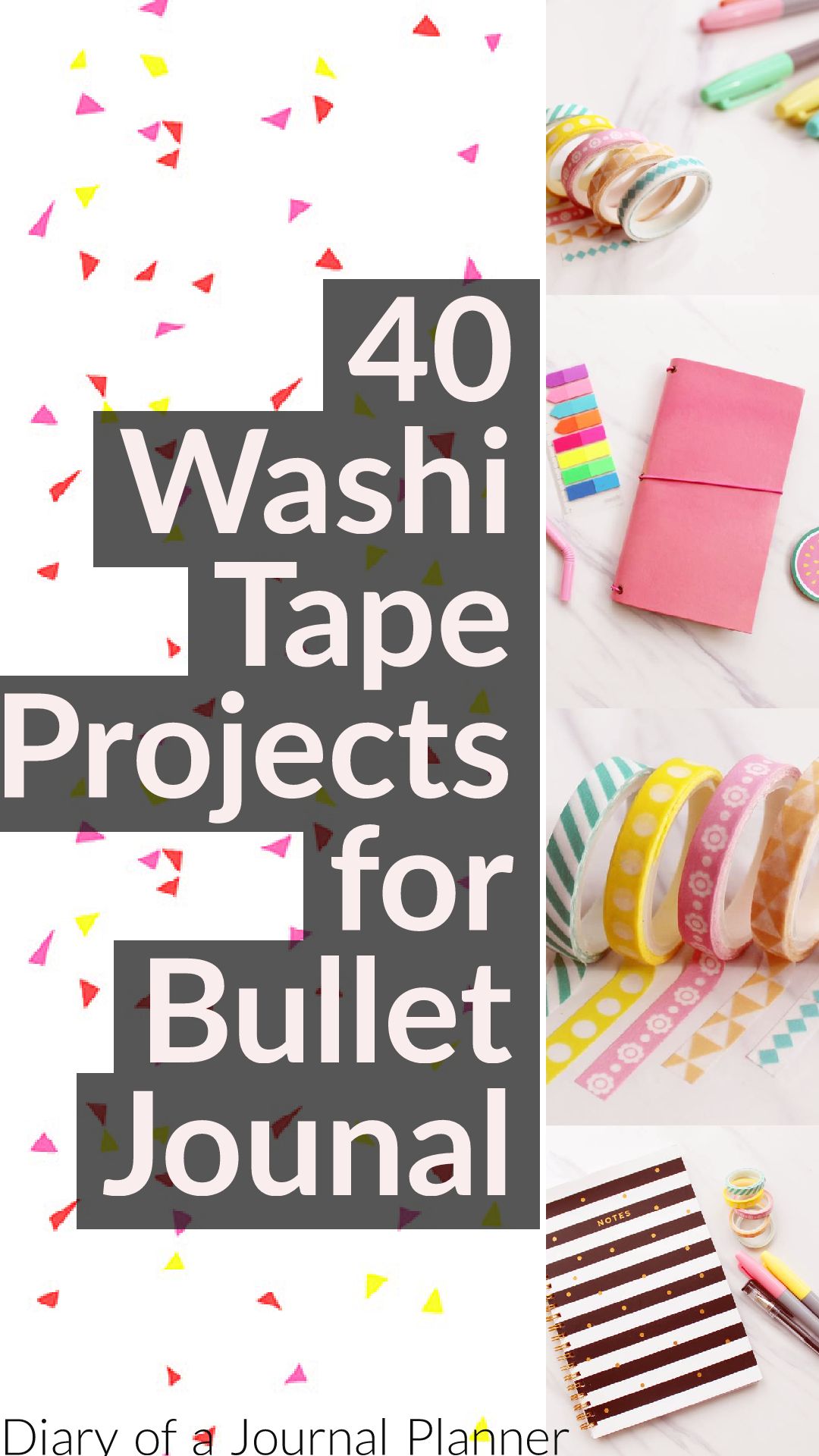 Journal prompts Washi tape set