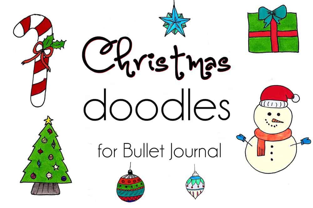Christmas doodles for bullet journal and creatives