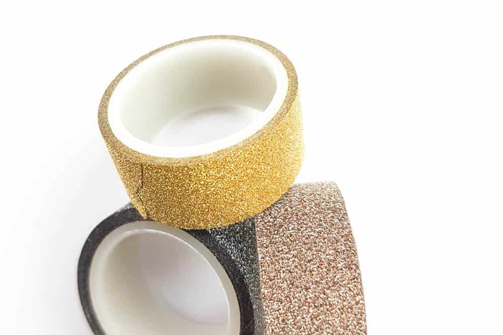 Skinny Gold Washi Tape Set Basic Foil Print Decorative Masking Tapes for