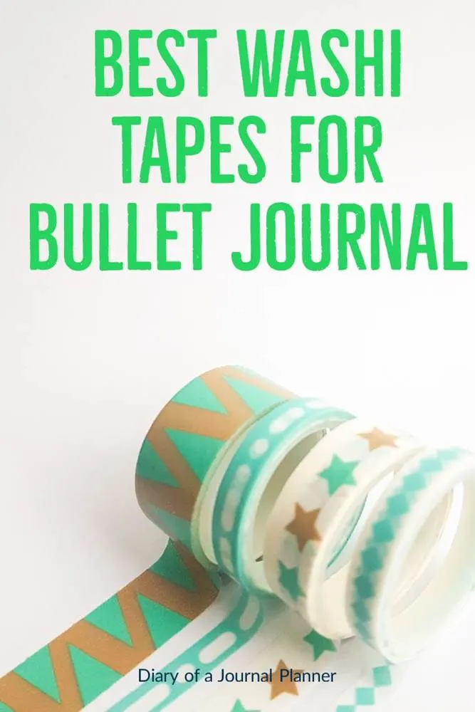 Best washi tape for bullet journal #washi #washitape #washitapeprojects #dailyplanners #lifeplanners #bulletjournal #bujo