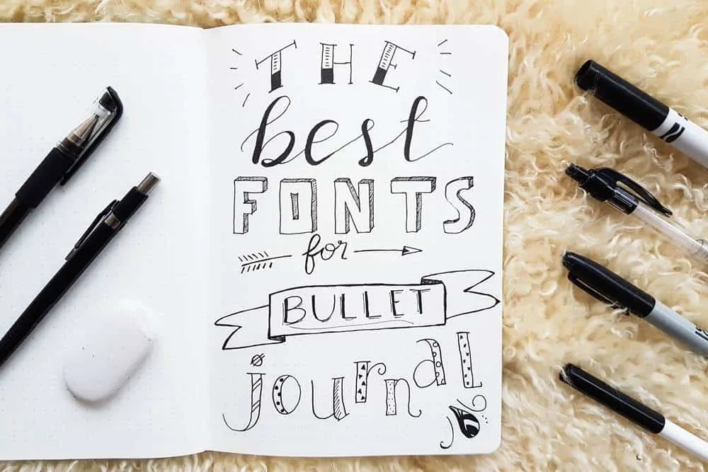 Bullet journal fonts to try that are easy