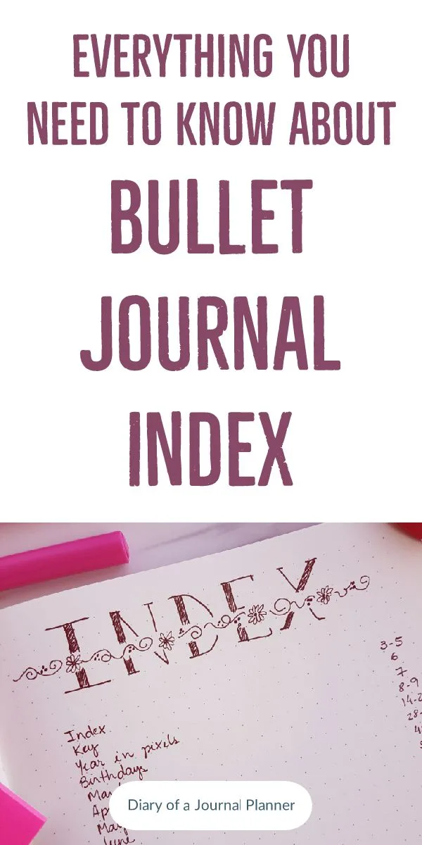 Simple bullet journal index design ideas and how to use it to find your revisited content easily.
