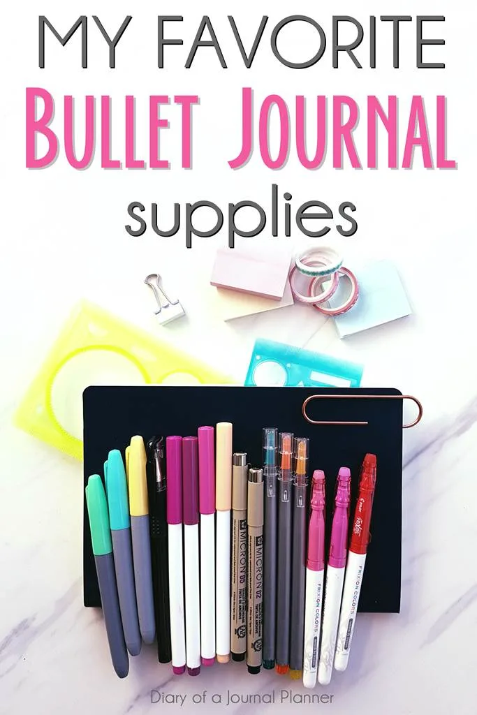 The best bullet journal supplies to get your bujo organization to the next level. Check out my recommendations for notebooks, pens, hand lettering products, stencils, washi tape and storage!