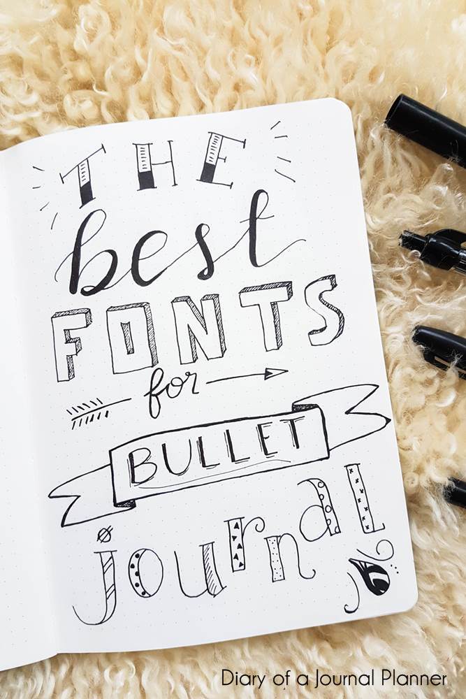 The best fonts for bullet journal