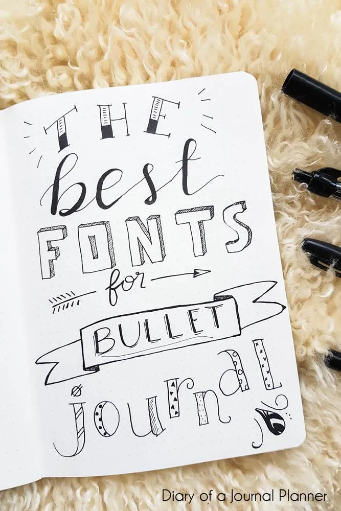 5 Hand Lettering Styles For Your Bullet Journal - the paper kind