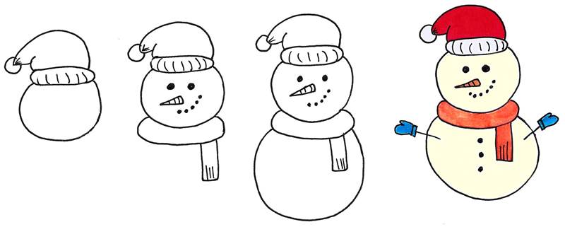 snowman doodle