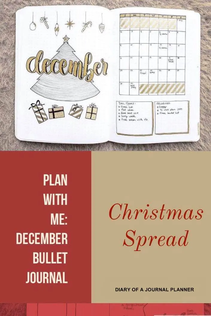 Plan With Me December bullet journal. Christmas Ideas for Bullet Journal