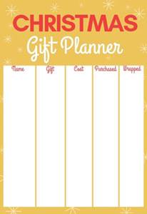 free printable christmas list