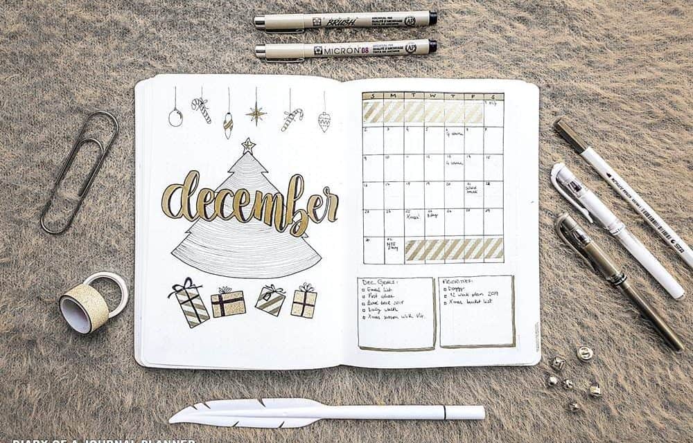 Plan With Me December Bullet Journal Christmas Spreads