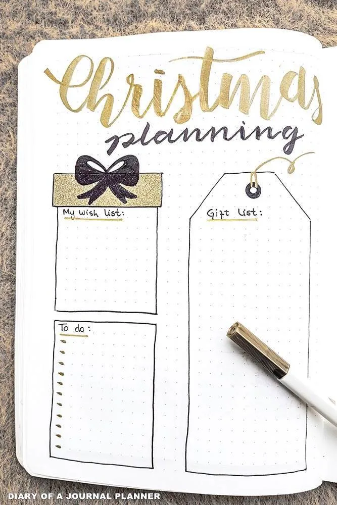 How To Prepare For Christmas Festivities In Your Bullet Journal