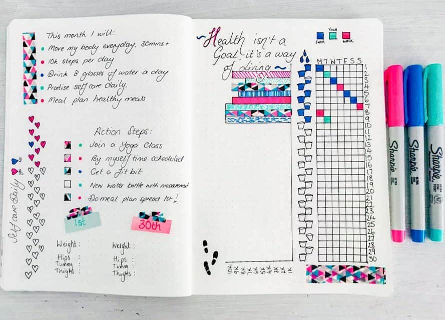 Reach Your Goals Using A Bullet Journal For Weight loss and Health