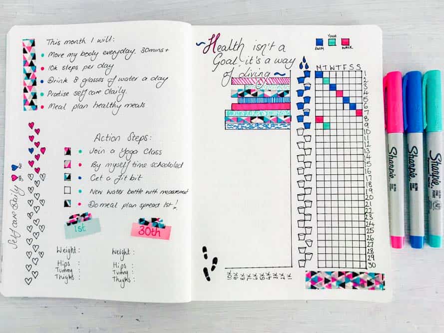 Reach Your Goals Using A Bullet Journal For Weight loss and Health