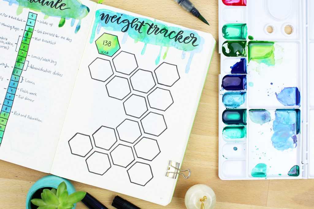 weight tracker bullet journal template