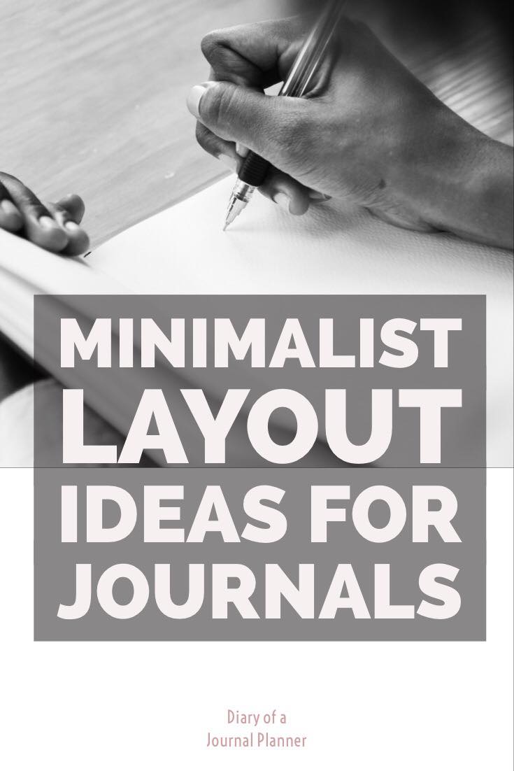 minimalist layout ideas for bullet journal