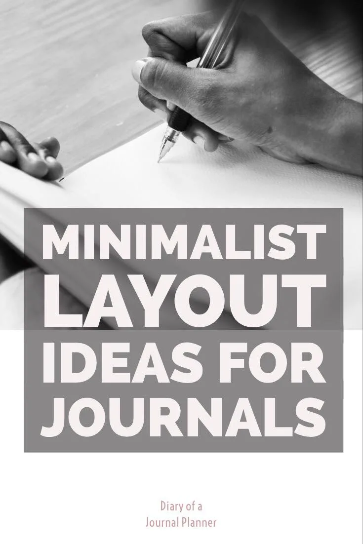 minimalist layout ideas for bullet journal