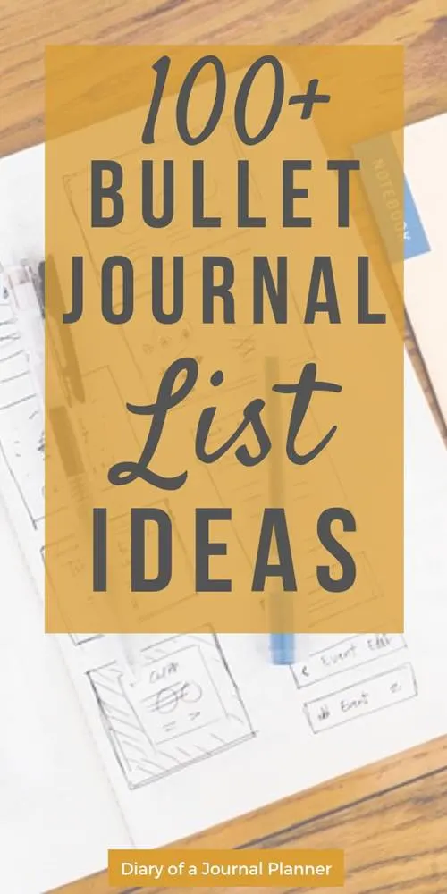Bullet journal list ideas