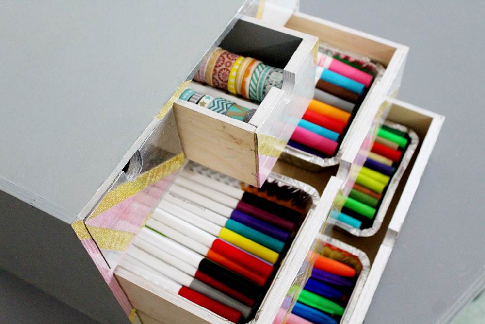 pen and washi tape organizer