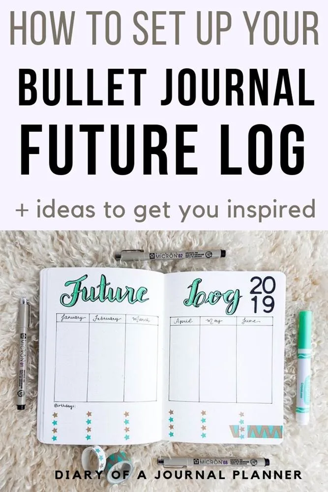 Amazing bujo future log ideas you can try on your bullet journal. From minimalist designs to vertical designs, these simple inspiration examples will help you track your goals and important long term planning tasks.