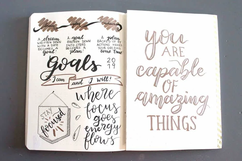 How to create a vision board in your bullet journal