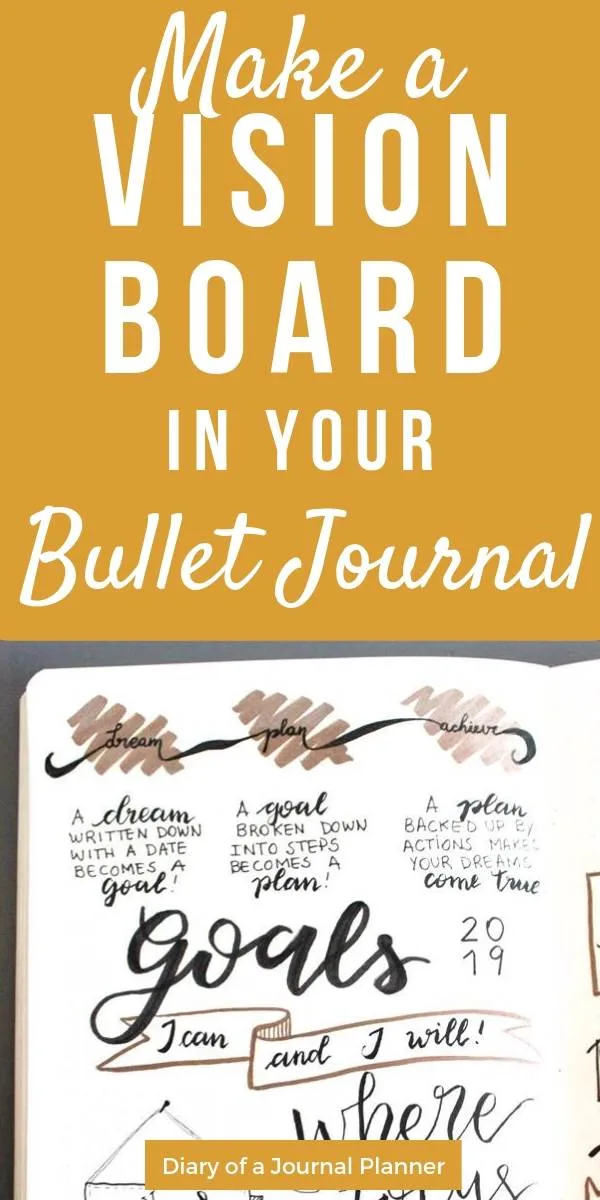 Bullet journal vision board