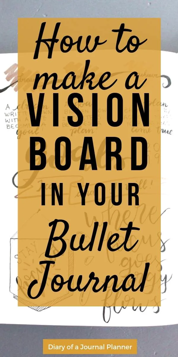 make a vision board in your bullet journal