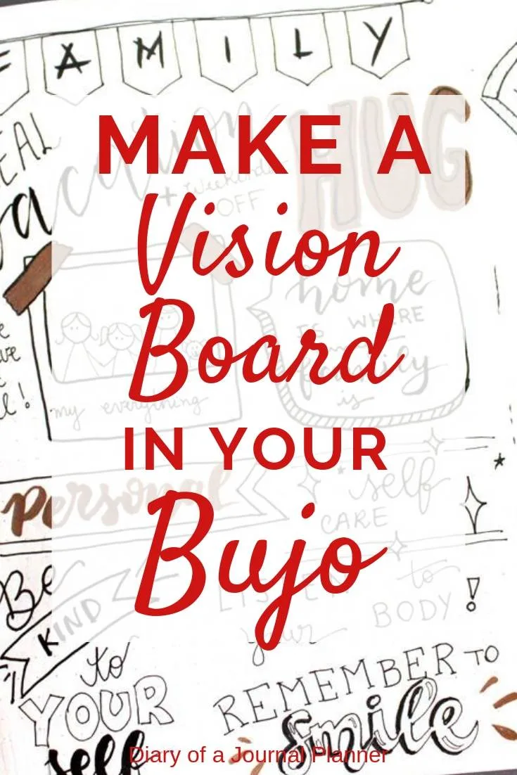 make a vision board in your bujo