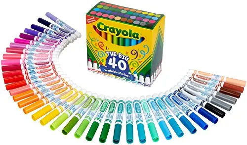 Free Color Chart for Crayola Super Tips Markers ~ Adult Coloring Tutorial