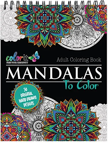 Mandalas Coloring Book for Adults: 50 Large Print Stress Relieving Mandala Designs for Adults Relaxation, Meditation, Happiness and Relief & Art Color Therapy [Book]
