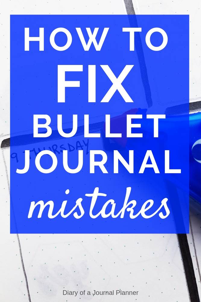 How to fix mistakes in your bullet journal