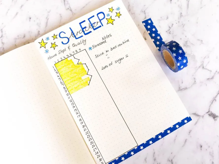 Tracking Your Sleep Habits with a habits bullet journal