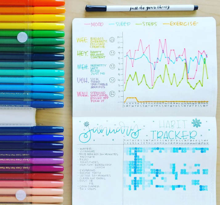 Sleep Log Ideas with a sleep bullet journal