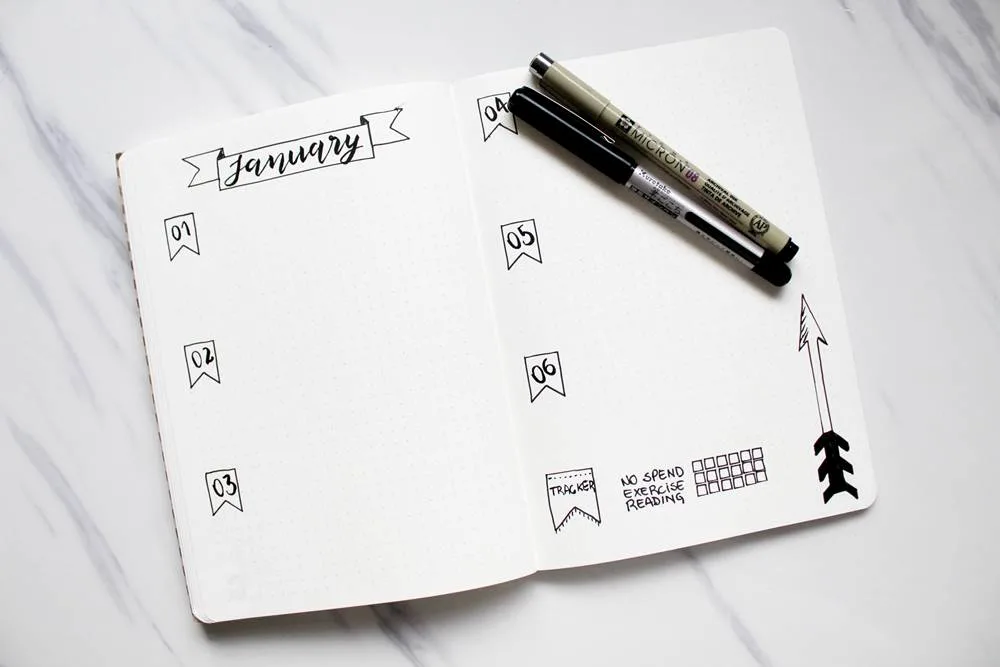 how to make homemade stencils for bullet journal and planner