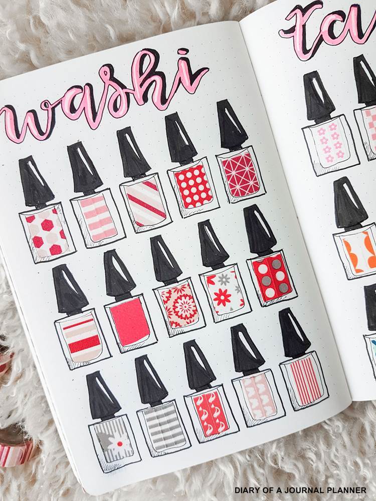 Schedule Activity Journal Washi Tape