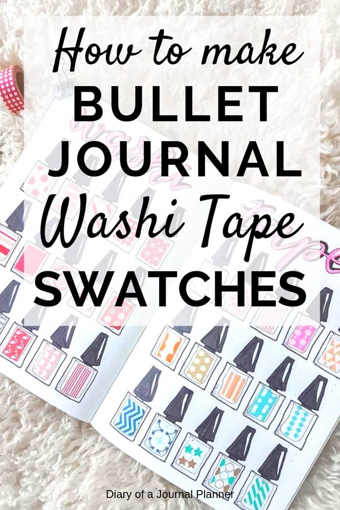 how to make bujo washi tape swatches