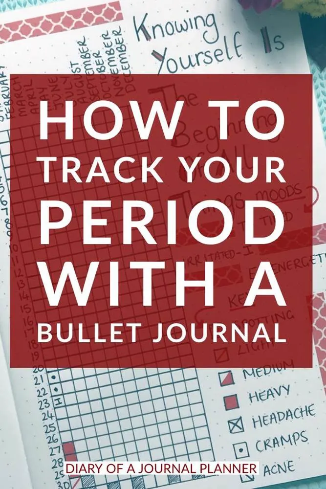 Bullet journal period tracker ideas to add to your bujo