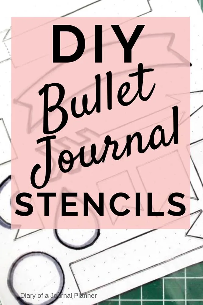 Bullet Journal Themes, Bullet Journal Stencils, Stencils for Dot