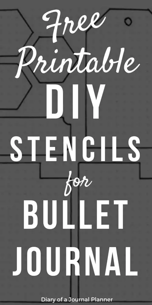 Free printable DIY stencils for bullet journal