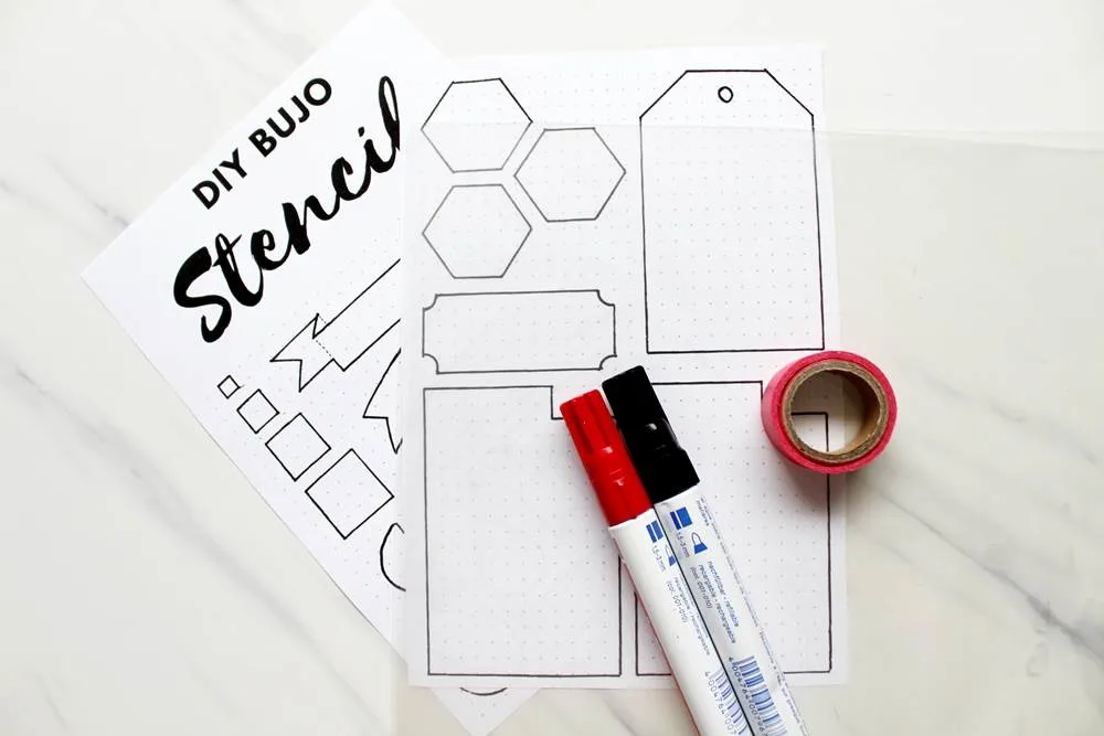 how to make plastic stencils for bujo