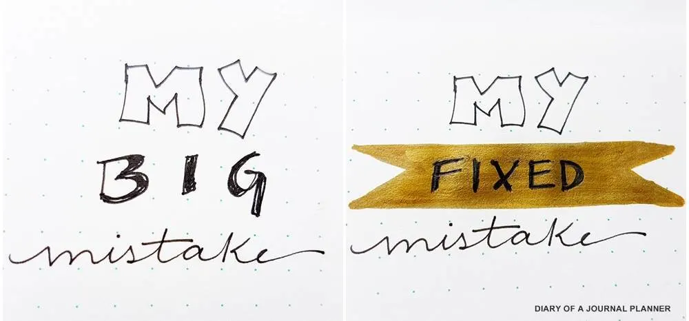 Correcting Bullet Journal Mistakes