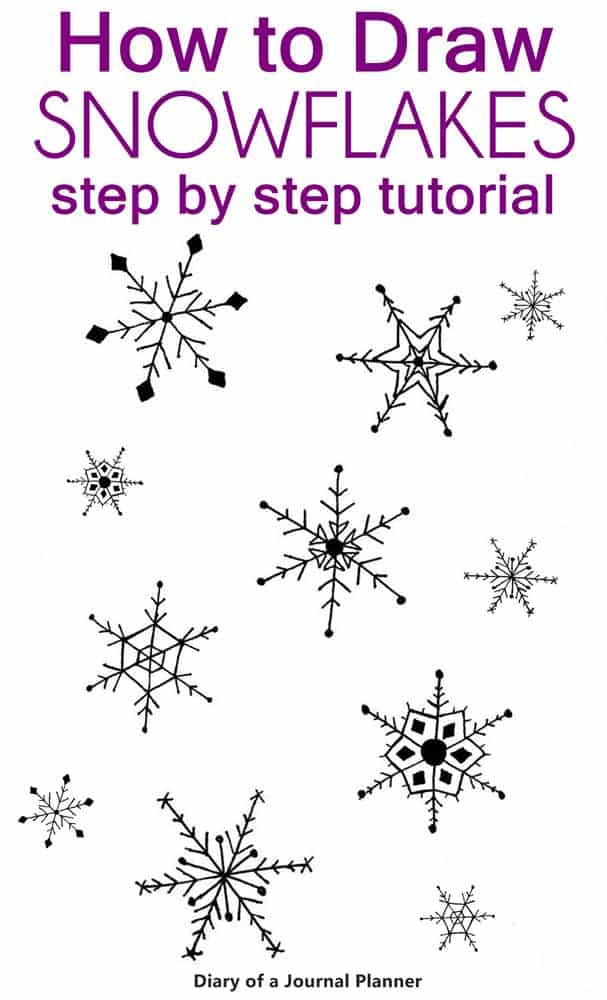 easy snowflake drawing patterns