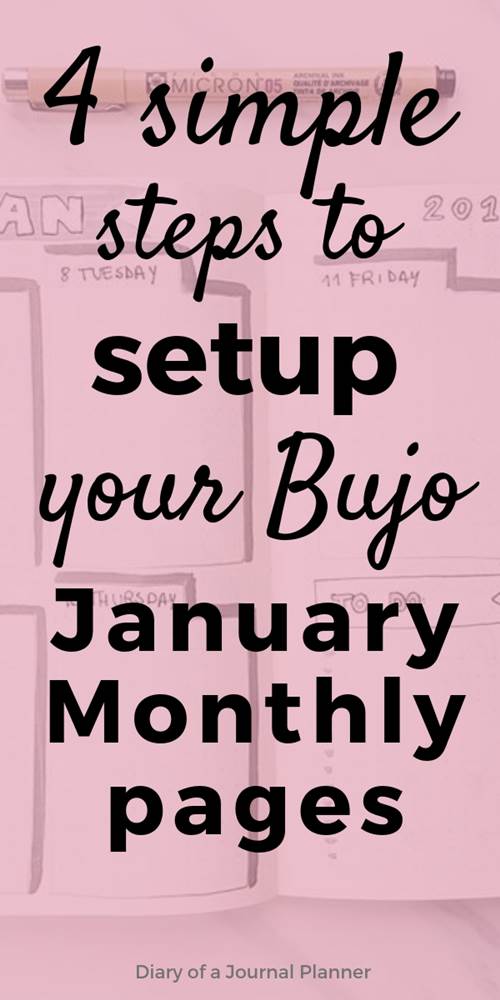 January bullet journal inspiration. Follow me as I setup my January pages with weekly and monthly planners, mood tracker, collections and more.
