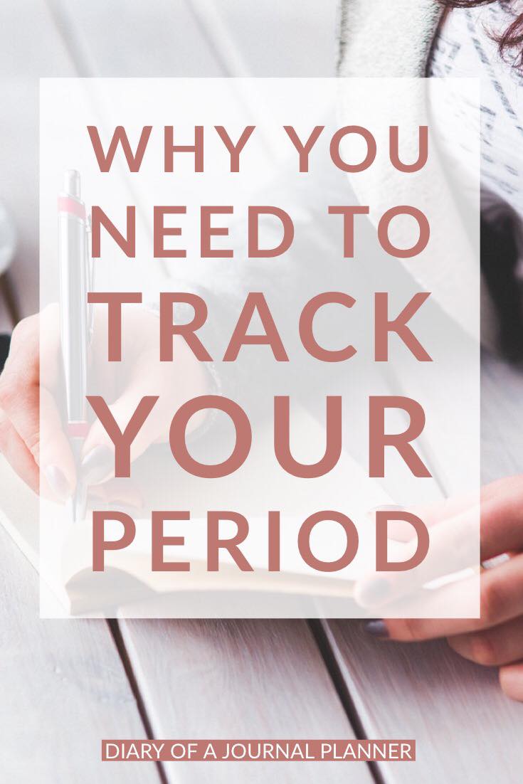 Period tracker layout for your bullet journal to track your cycle and symptoms