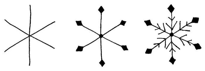 How to draw a snowflake: Easy snowflake drawing step by step tutorial