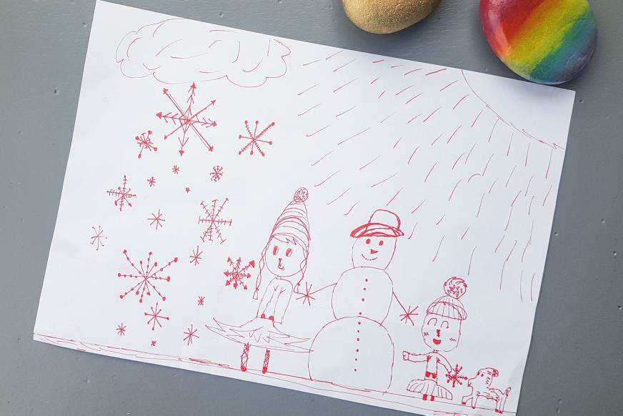 easy snowflake doodles step by step tutorial