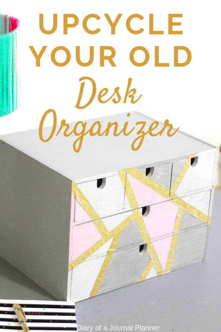 Amazing home office upcycling idea. Learn how to give your old desk organizer a new look.