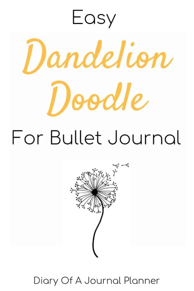 Easy Dandelion Doodle For Bullet Journal