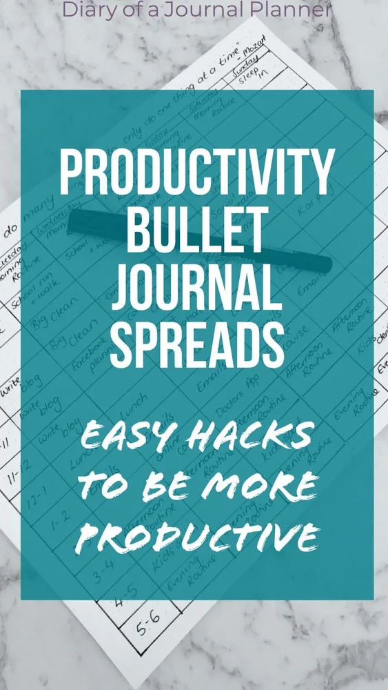 Productivity hacks for bullet Journal. Learn how to be more productive with time blocking method. 